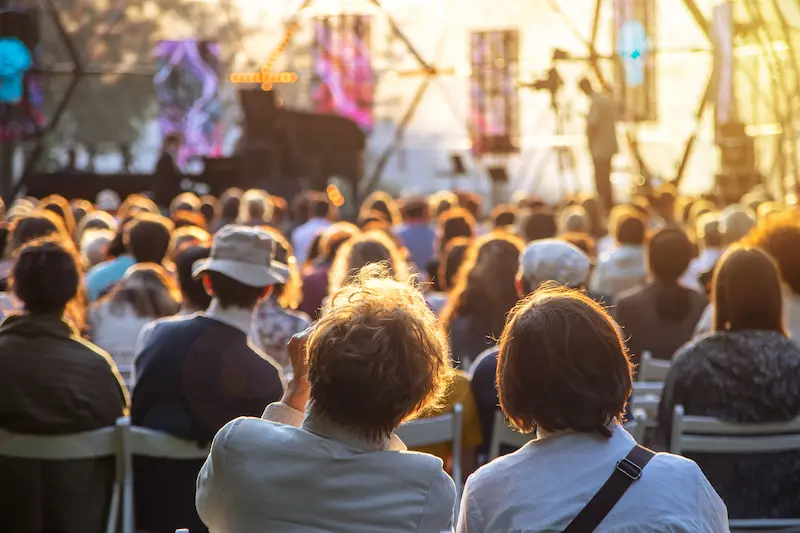 Crowd enjoying a festival