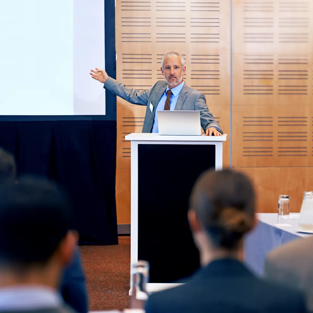 Man giving presentation