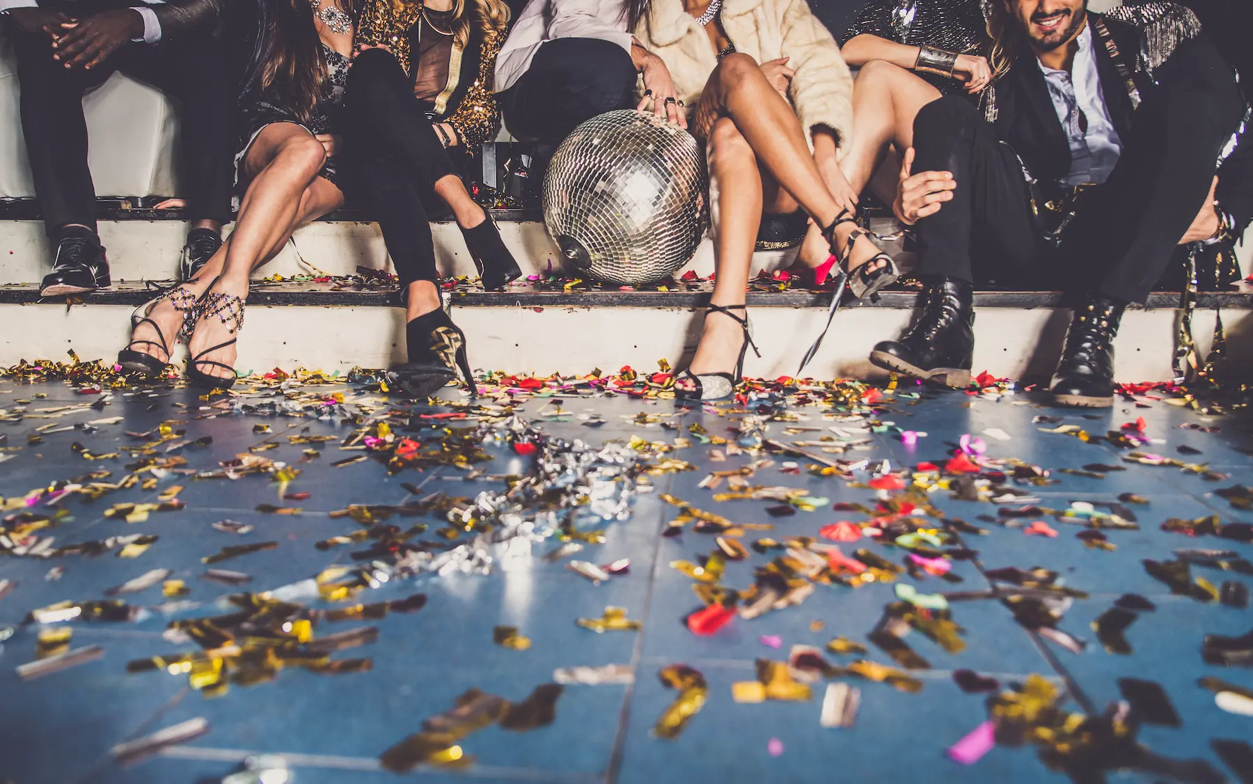 Friends celebrating together at a birthday party